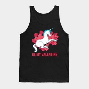 Valentine unicorn Tank Top